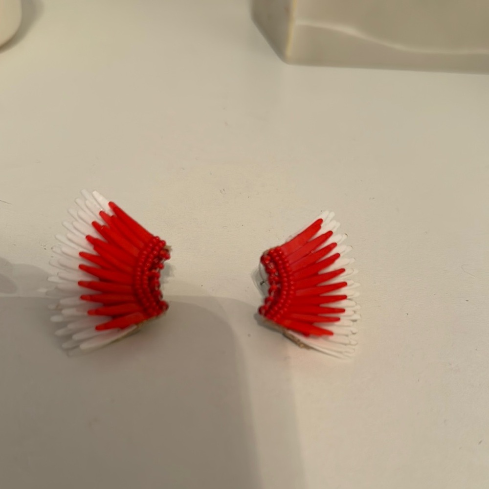 Mignonne Gavigan Red & White earrings
